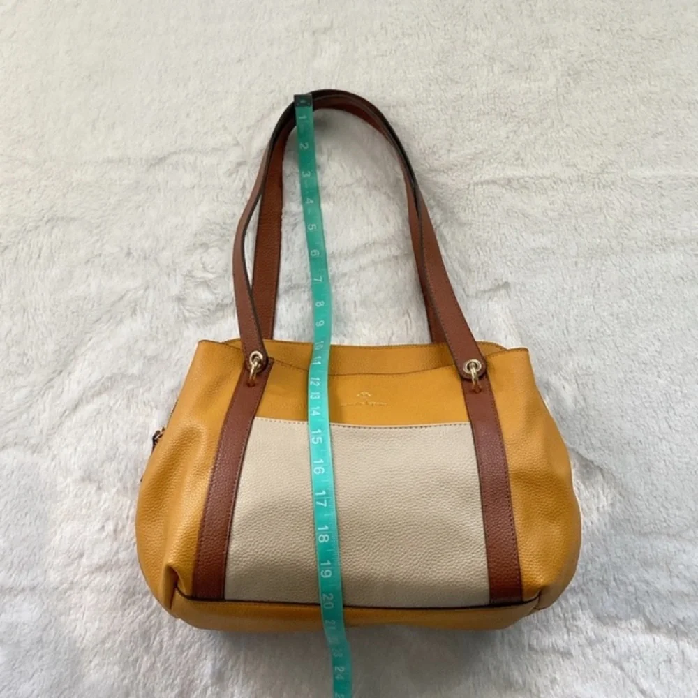 New Without Tags Nanette Lepore Yellow, Cream, and Brown Purse Handbag - Picture 7 of 14